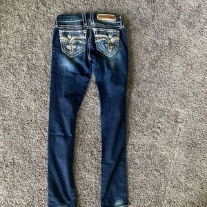 Dark wash rock revival skinny